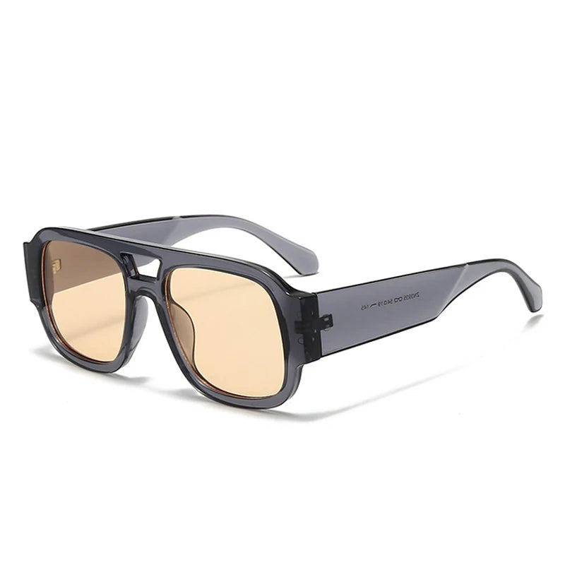 Vivra Shades | Retro Square Double Bridge Sunglasses in Bold Candy Colors | UV400