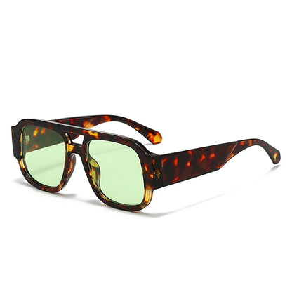 Vivra Shades | Retro Square Double Bridge Sunglasses in Bold Candy Colors | UV400