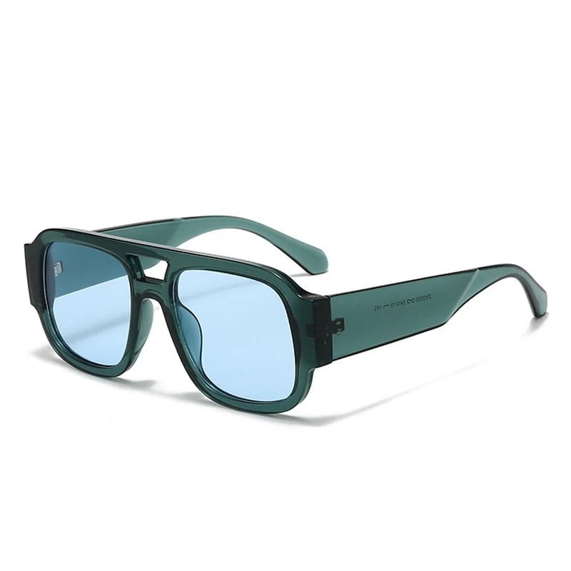 Vivra Shades | Retro Square Double Bridge Sunglasses in Bold Candy Colors | UV400