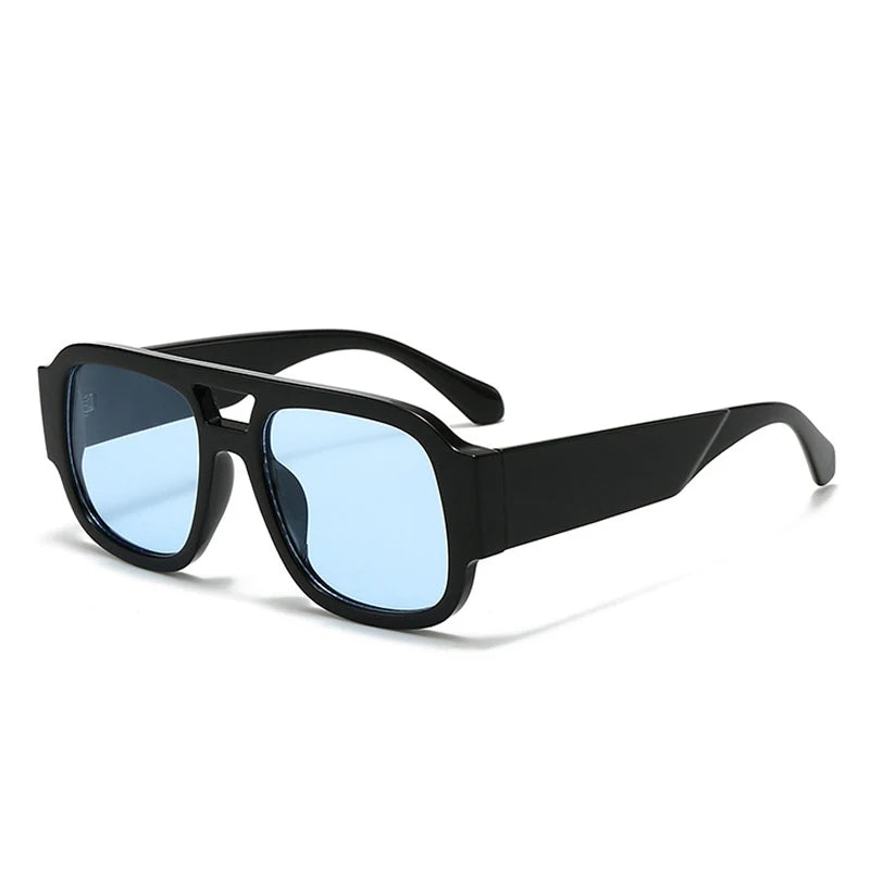 Vivra Shades | Retro Square Double Bridge Sunglasses in Bold Candy Colors | UV400