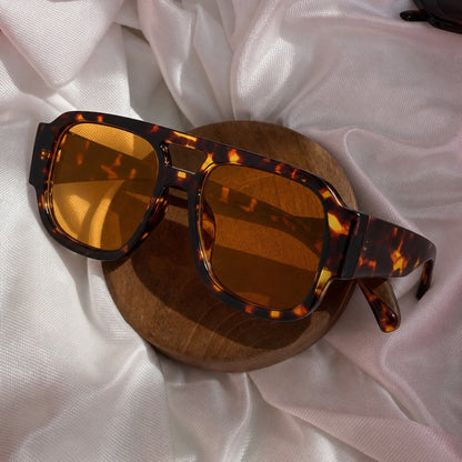 Vivra Shades | Retro Square Double Bridge Sunglasses in Bold Candy Colors | UV400